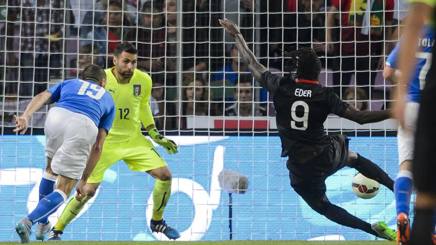 La zampata vincente di Eder su cross di Quaresma. Afp La zampata vincente di Eder su cross di Quaresma. Afp