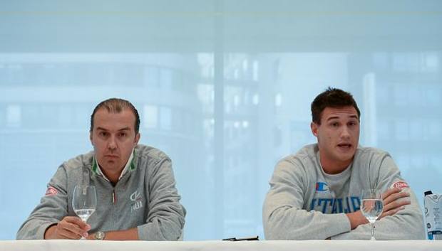 Pianigiani e Gallinari in conferenza stampa. CIAM/CAST Pianigiani e Gallinari in conferenza stampa. CIAM/CAST