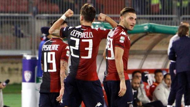 L'esultanza di Luca Ceppitelli, 26 anni. LaPresse