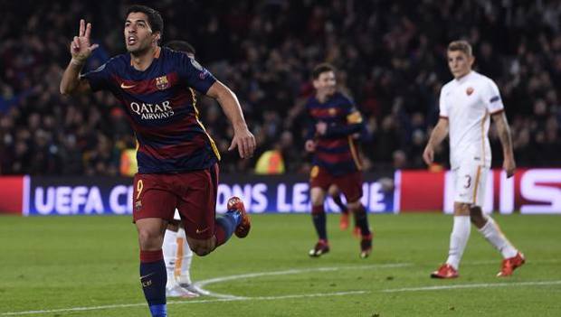 Luis Suarez ha aperto le marcature al 15' del primo tempo. Afp Luis Suarez ha aperto le marcature al 15' del primo tempo. Afp