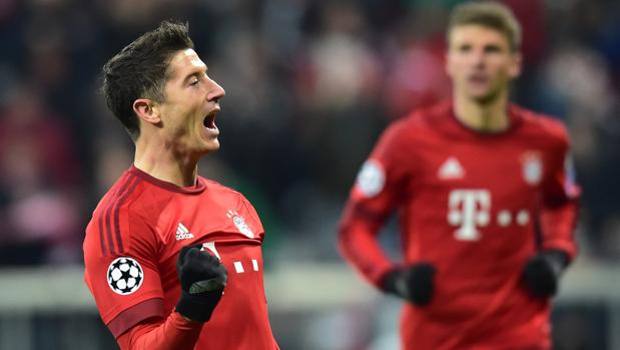 L'esultanza di Lewandowski. Afp L'esultanza di Lewandowski. Afp