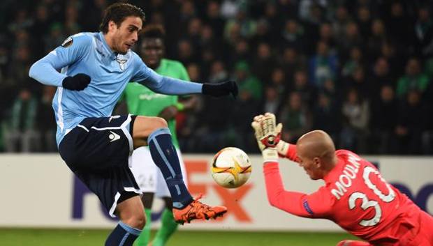 Matri scavalca il portiere nell'azione del gol. Afp Matri scavalca il portiere nell'azione del gol. Afp