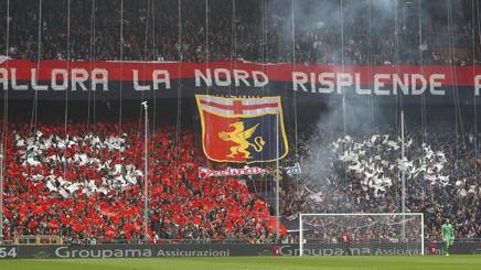 La gradinata Nord coi tifosi del Genoa. Getty