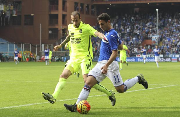 Federico Bonazzoli (17 anni) in azione con la maglia della Sampdoria, Getty Images Federico Bonazzoli (17 anni) in azione con la maglia della Sampdoria, Getty Images