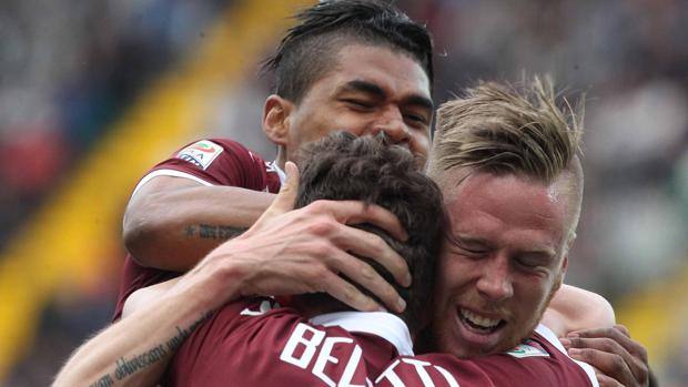 Martinez, Belotti e Jansson, tutti a segno contro l'Udinese. Ansa Martinez, Belotti e Jansson, tutti a segno contro l'Udinese. Ansa