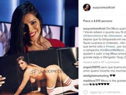 Suzy Cortez e la sua campagna #unblockmemessi