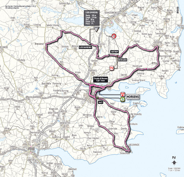 Carte du parcours de l'étape 3 du Giro 2012