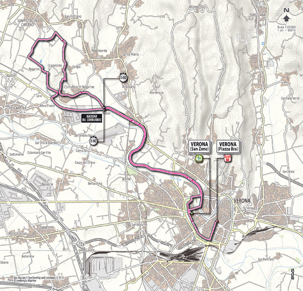 Carte du parcours de l'étape 4 du Giro 2012