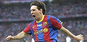 Leo Messi, 23 anni, eletto migliore in campo. Reuters