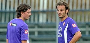 Montolivo e Gilardino: entrambi in uscita dalla Fiorentina. Ansa