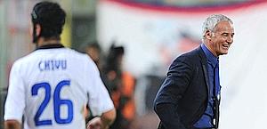 Claudio Ranieri in panchina. Afp