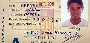 Il cartellino del 'calciatore' Rafa Nadal su AS