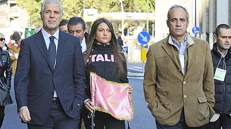 Roberto Formigoni e Andrea Monti alla partenza. LaPresse