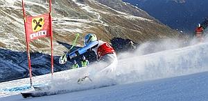 Ted Ligety in azione. Epa