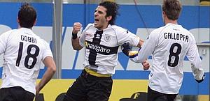 Sergio Floccari, 30 anni, primo gol in campionato quest'anno. Ansa