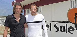 Cristiano Doni con l'amico Nicola Santoni. Zani