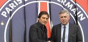 Ancelotti e Leonardo vogliono fare grande il Psg. LaPresse
