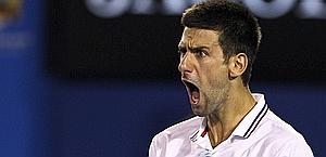 La rabbia di Novak Djokovic. Ap