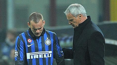 Wesley Sneijder gioca nell'Inter dal 2009. Afp