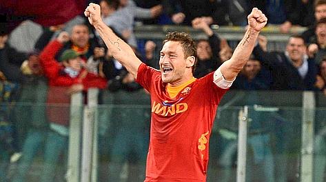 Francesco Totti, 35 anni, una vita nella Roma. Afp