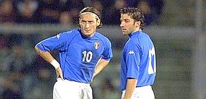 Totti e Del Piero insieme al Mondiale 2006. Ansa