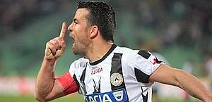 Antonio Di Natale, 34 anni, attaccante dell'Udinese. Ansa