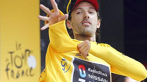 Fabian Cancellara in maglia gialla
