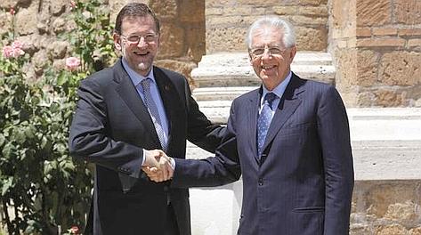 mario Monti con Mariano Rajoy