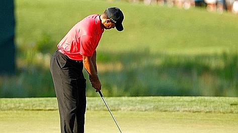Tiger Woods in azione a Bethesda. Reuters