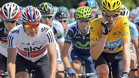 Boasson Hagen e Wiggins nelle fasi iniziali. Reuters