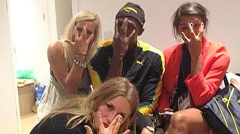 Usain Bolt, 25 anni durante la notte di festa