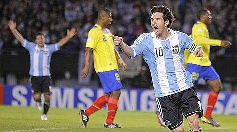 Leo Messi, 25 anni. Epa