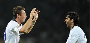 Cassano e Milito, stelle d'attacco dell'Inter. Lapresse