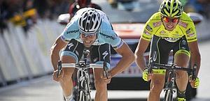 L'epilogo del Giro delle Fiandre 2012. Bettini