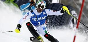 Stefano Gross in azione in Val d'Isere. Ap