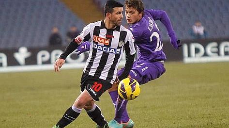 Antonio Di Natale non ha segnato con la Fiorentina, ma ci ha provato in tutti i modi. Ansa