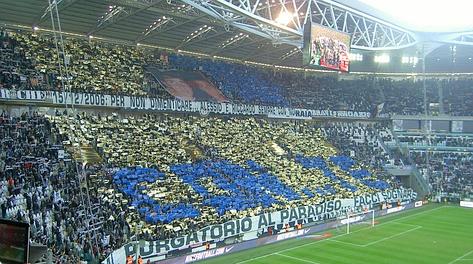 L'interno dello Juventus Stadium. Iaria
