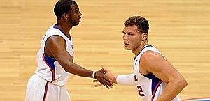 Blake Griffin e Chris Paul, stelle dei Los Angeles Clippers. Reuters