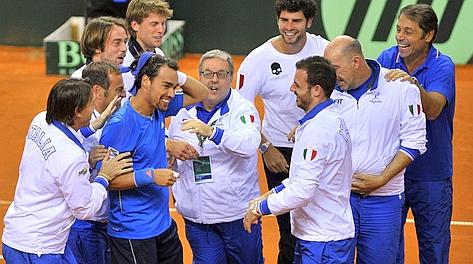 Gioia azzurra intorno a Fabio Fognini. Ap