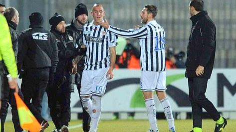 Zaza (Ascoli) esulta dopo il gol dell'1-1. LaPresse