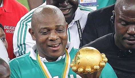Stephen Keshi, tecnico della Nigeria he ha vinto la Coppa d'Africa. Reuters