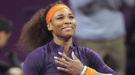 Serena Williams, 31 anni, commossa a fine partita. Ap