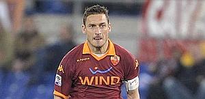 Francesco Totti, 36 anni, capitano della Roma. LaPresse