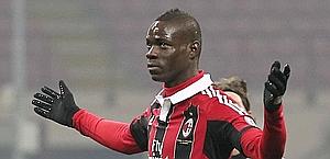 Mario Balotelli, 4 gol in 3 partite col Milan. Ansa