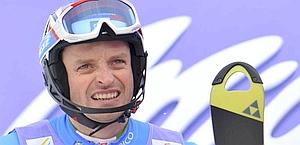 Manfred Moelgg, uscito nella seconda manche dello slalom. Ap