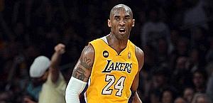 Kobe Bryant, leader e trascinatore dei Lakers. Afp
