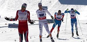 L'arrivo allo sprint: Ustiugov (3°) precede Hofer. Ap