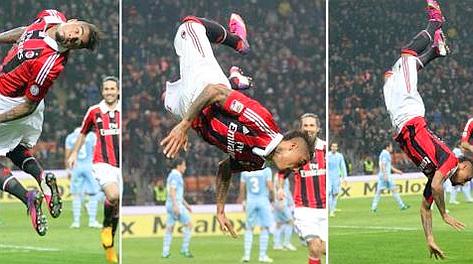 Capriole di gioia  per Kevin Prince Boateng, 26 anni, terza stagione nel Milan