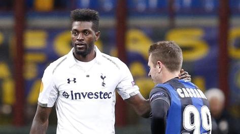 L'attaccante del Tottenham Emmanuel Adebayor, 29 anni. Reuters