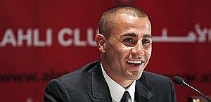 Fabio Cannavaro alla presentazione in Dubai. Reuters